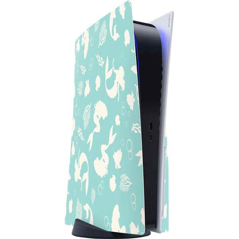 Disney The Little Mermaid Character Silhouette Pattern PlayStation PS5 Skins