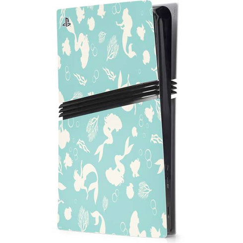 Disney The Little Mermaid Character Silhouette Pattern PS5 Pro Console Skin