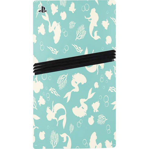 Disney The Little Mermaid Character Silhouette Pattern PS5 Pro Console Skin