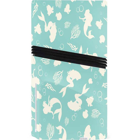 Disney The Little Mermaid Character Silhouette Pattern PS5 Pro Disk Bundle Skin