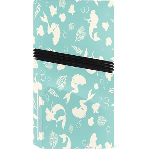 Disney The Little Mermaid Character Silhouette Pattern PS5 Pro Disk Console Skin