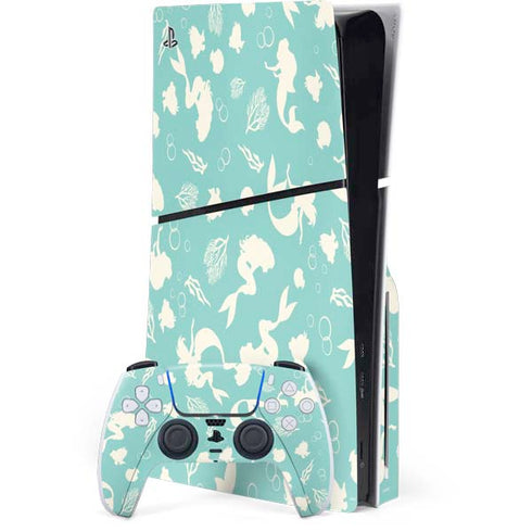Disney The Little Mermaid Character Silhouette Pattern PlayStation PS5 Skins