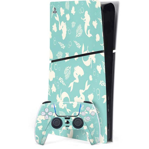 Disney The Little Mermaid Character Silhouette Pattern PlayStation PS5 Skins