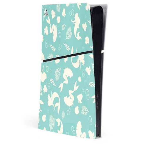 Disney The Little Mermaid Character Silhouette Pattern PlayStation PS5 Skins