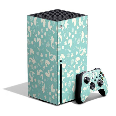 Disney The Little Mermaid Character Silhouette Pattern Xbox Series X Skins