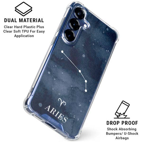 Aries Constellation Galaxy S25 Plus Clear Case