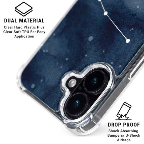 Aries Constellation iPhone 16 Plus Clear Case