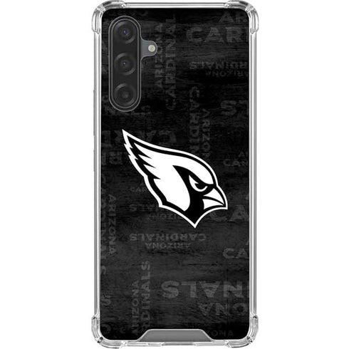 NFL Arizona Cardinals Black & White Galaxy A17 Clear Case