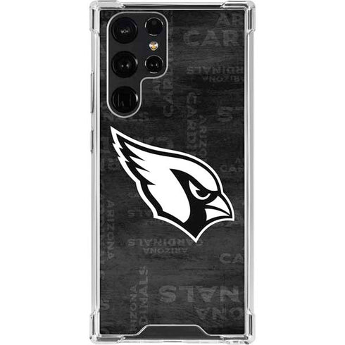 NFL Arizona Cardinals Black & White Galaxy S23 Ultra Clear Case