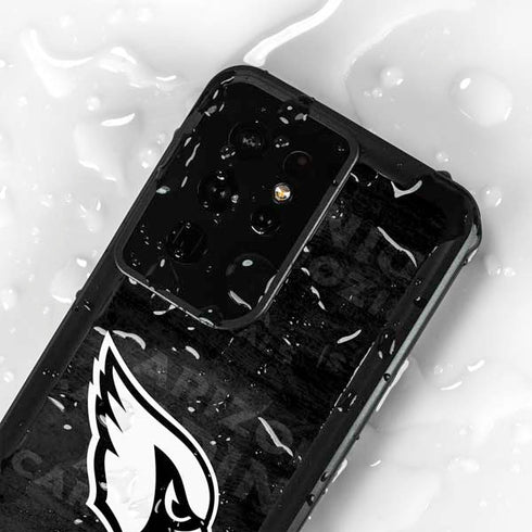 NFL Arizona Cardinals Black & White Galaxy S24 Ultra Waterproof Case