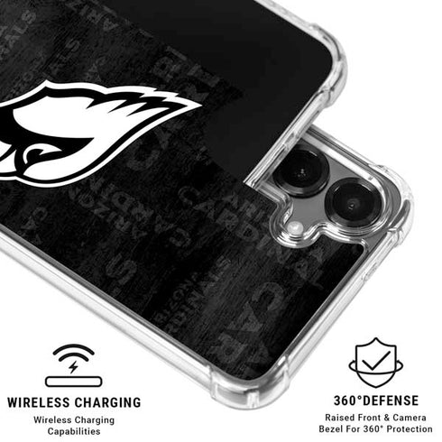 NFL Arizona Cardinals Black & White Galaxy S26 Clear Case