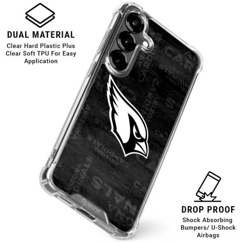 NFL Arizona Cardinals Black & White Galaxy S26 Plus Clear Case