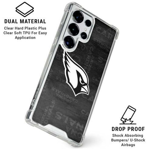 NFL Arizona Cardinals Black & White Galaxy S26 Ultra Clear Case