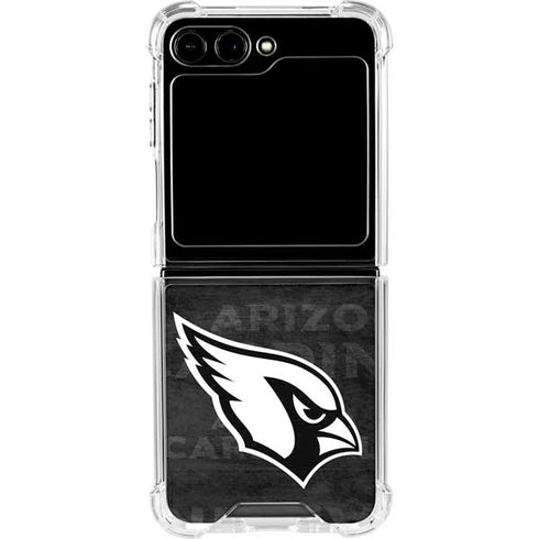 NFL Arizona Cardinals Black & White Galaxy Z Flip6 Clear Case