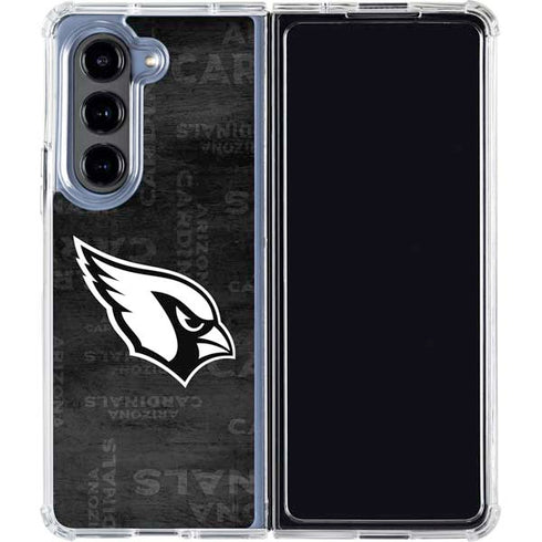 NFL Arizona Cardinals Black & White Galaxy Z Fold5 5G Clear Case