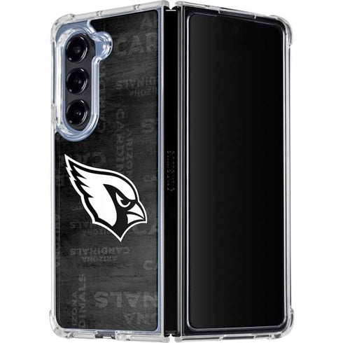 NFL Arizona Cardinals Black & White Galaxy Z Fold5 5G Clear Case