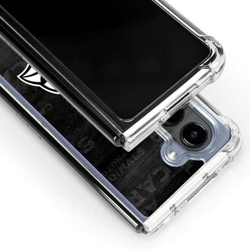 NFL Arizona Cardinals Black & White Galaxy Z Fold5 5G Clear Case