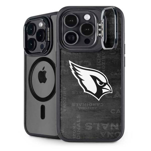 NFL Arizona Cardinals Black & White iPhone 13 Pro Kickstand Case