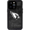 NFL Arizona Cardinals Black & White iPhone 15 Pro Waterproof Case