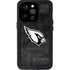 NFL Arizona Cardinals Black & White iPhone 15 Pro Waterproof Case