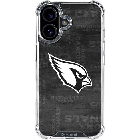 NFL Arizona Cardinals Black & White iPhone 16 Plus Clear Case