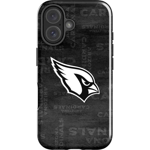 NFL Arizona Cardinals Black & White iPhone 16 Plus Impact Case