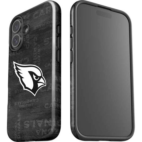 NFL Arizona Cardinals Black & White iPhone 16 Plus Impact Case