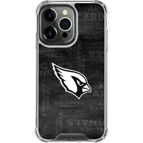 NFL Arizona Cardinals Black & White iPhone 16 Pro Clear Case
