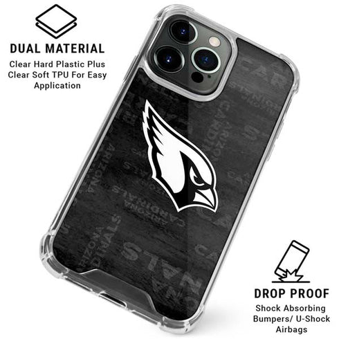 NFL Arizona Cardinals Black & White iPhone 16 Pro Clear Case