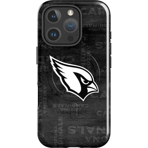 NFL Arizona Cardinals Black & White iPhone 16 Pro Magsafe Impact Case