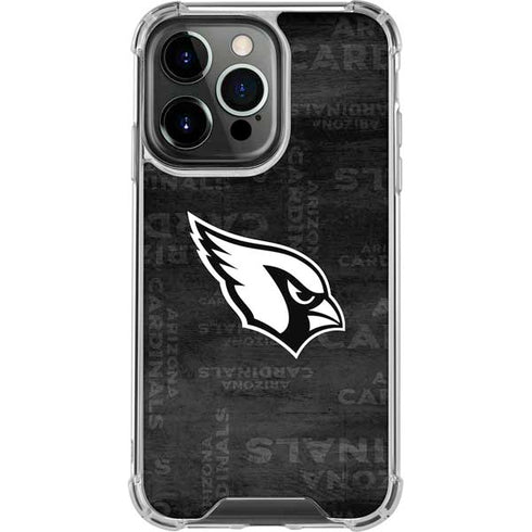 NFL Arizona Cardinals Black & White iPhone 16 Pro Max Clear Case