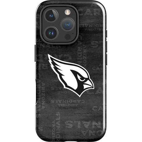 NFL Arizona Cardinals Black & White iPhone 16 Pro Max Impact Case