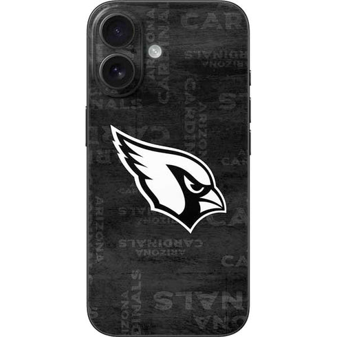 NFL Arizona Cardinals Black & White iPhone 16 Skin