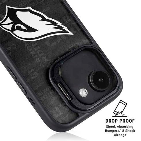 NFL Arizona Cardinals Black & White iPhone 16e Kickstand Case