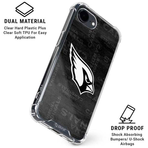NFL Arizona Cardinals Black & White iPhone 16e Clear Case