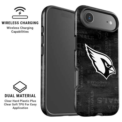 NFL Arizona Cardinals Black & White iPhone 17 Air Magsafe Impact Case