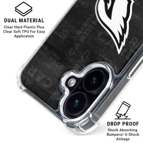 NFL Arizona Cardinals Black & White iPhone 17 Clear Case