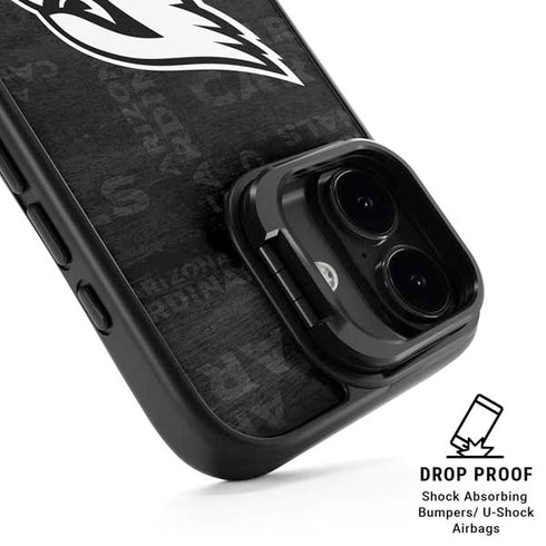 NFL Arizona Cardinals Black & White iPhone 17 Kickstand Case