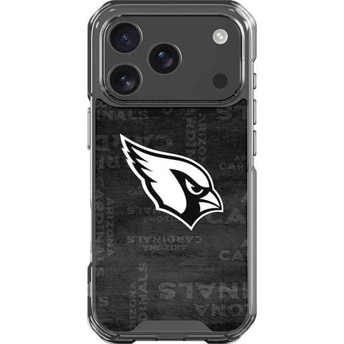 NFL Arizona Cardinals Black & White iPhone 17 Pro Clear Case