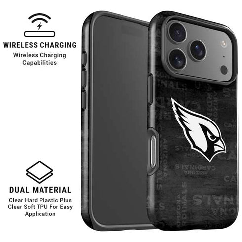 NFL Arizona Cardinals Black & White iPhone 17 Pro Magsafe Impact Case