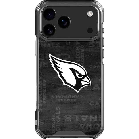 NFL Arizona Cardinals Black & White iPhone 17 Pro Max Clear Case