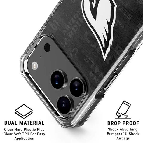 NFL Arizona Cardinals Black & White iPhone 18 Pro Clear Case