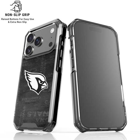 NFL Arizona Cardinals Black & White iPhone 18 Pro Clear Case