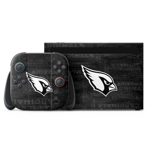 NFL Arizona Cardinals Black & White Nintendo Skins