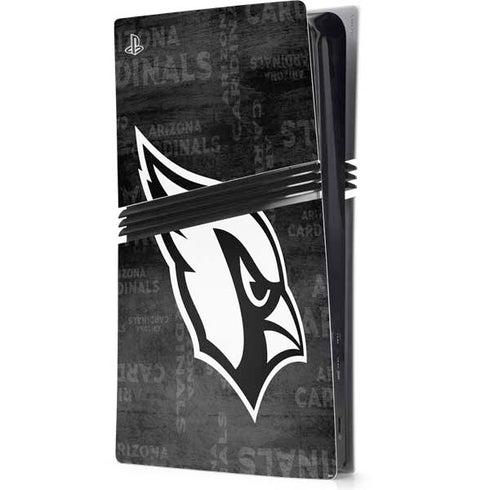 NFL Arizona Cardinals Black & White PS5 Pro Console Skin