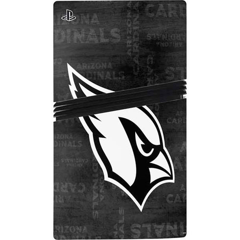 NFL Arizona Cardinals Black & White PS5 Pro Console Skin