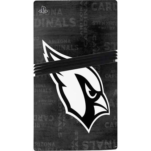 NFL Arizona Cardinals Black & White PS5 Pro Disk Console Skin