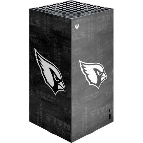 NFL Arizona Cardinals Black & White XBox Series X Digital Edition Console Skin