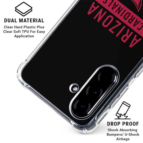 NFL Arizona Cardinals Black Performance Series Galaxy A36 5G Clear Case