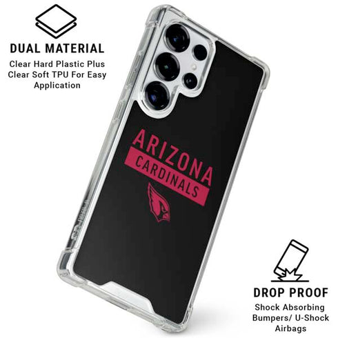 NFL Arizona Cardinals Black Performance Series Galaxy S25 Ultra Clear Case